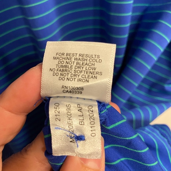 Peter Millar Summer Comfort Navy Striped Polo Shirt xxl - Picture 5 of 12